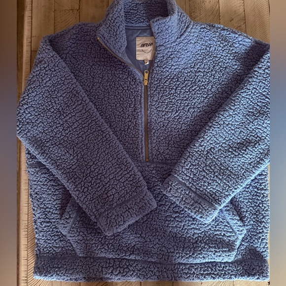 aerie Tops - Aerie Women’s Sherpa Fleece Quarter Zip Sweatshirt Size Small